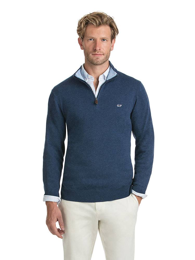 Vineyard Vines Cotton 1/4 Zip Pullover - Saint Bernard