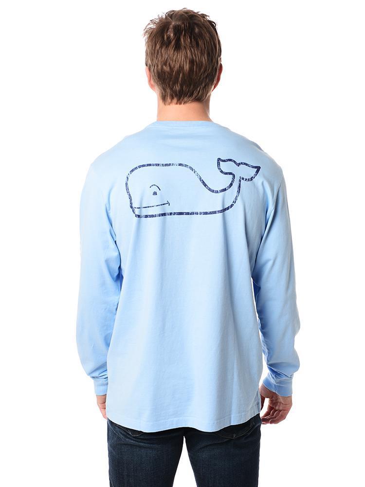 Vineyard Vines Men's Long-Sleeve Two Tone Vintage Whale Pocket T-Shirt