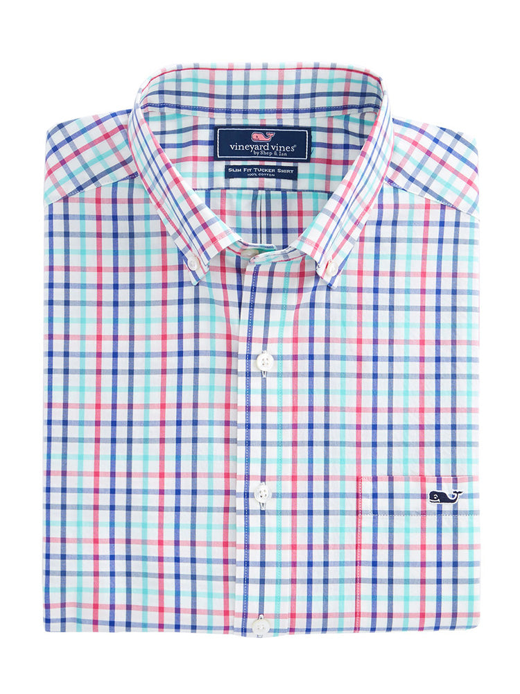 Vineyard Vines Wolfish Check Slim Tucker Shirt