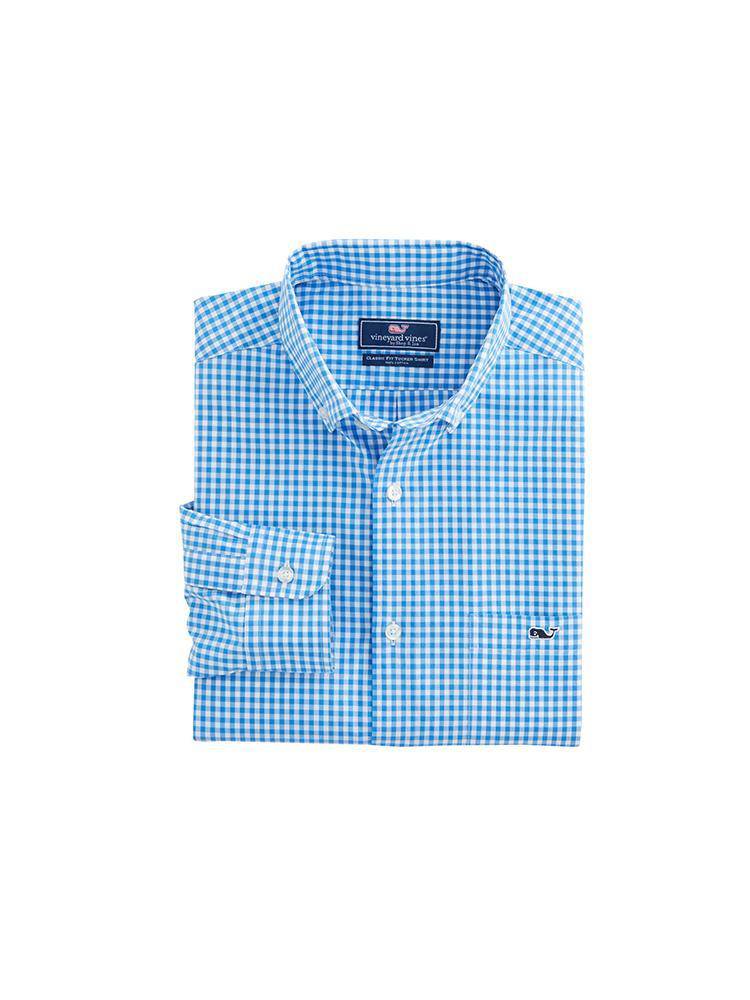 Vineyard Vines Seafloor Gingham Classic Tucker Shirt - Saint Bernard