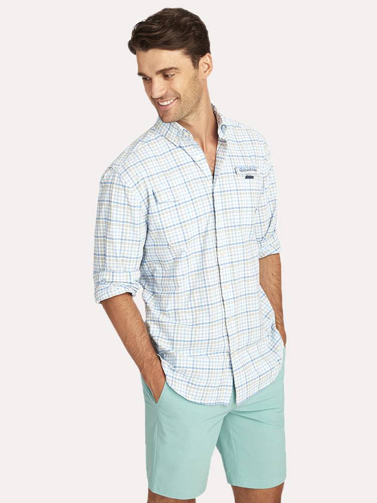 Vineyard Vines Field Point Harbor Shirt - Saint Bernard