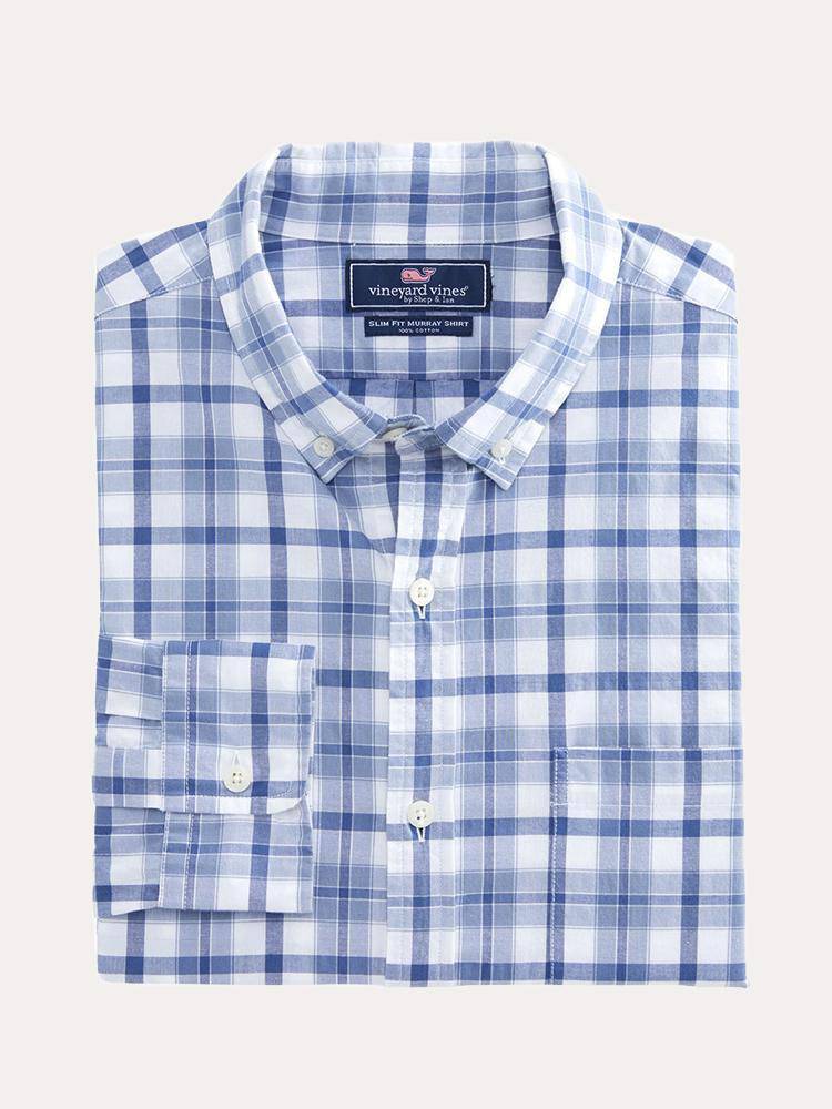 Vineyard Vines Men's Deacon Plaid Slim Tucker Shirt Saint Bernard Vineyard Vines Men's Deacon Plaid Slim Tucker Shirt Saint Bernard