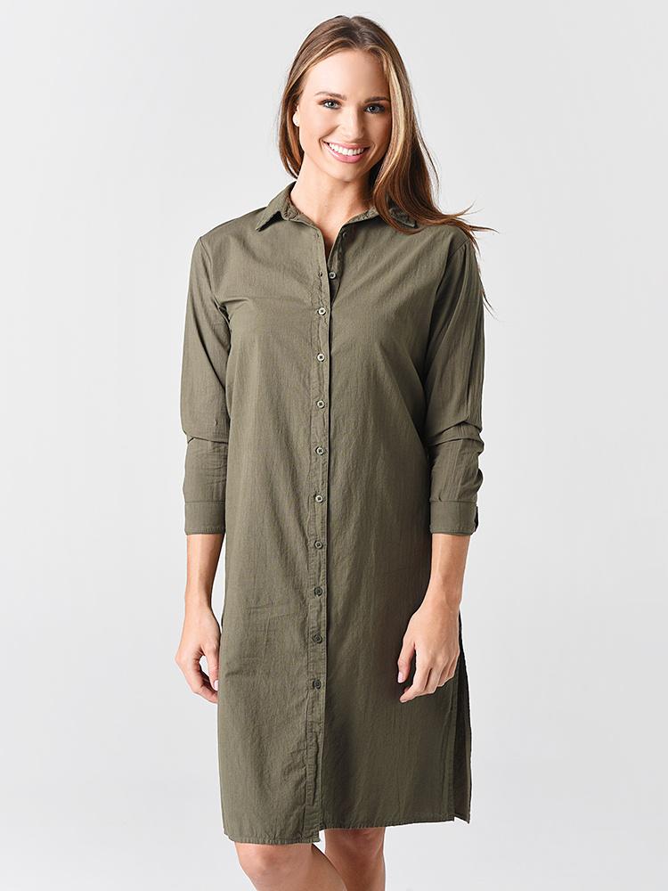 Stateside Women's Poplin Shirt Dress