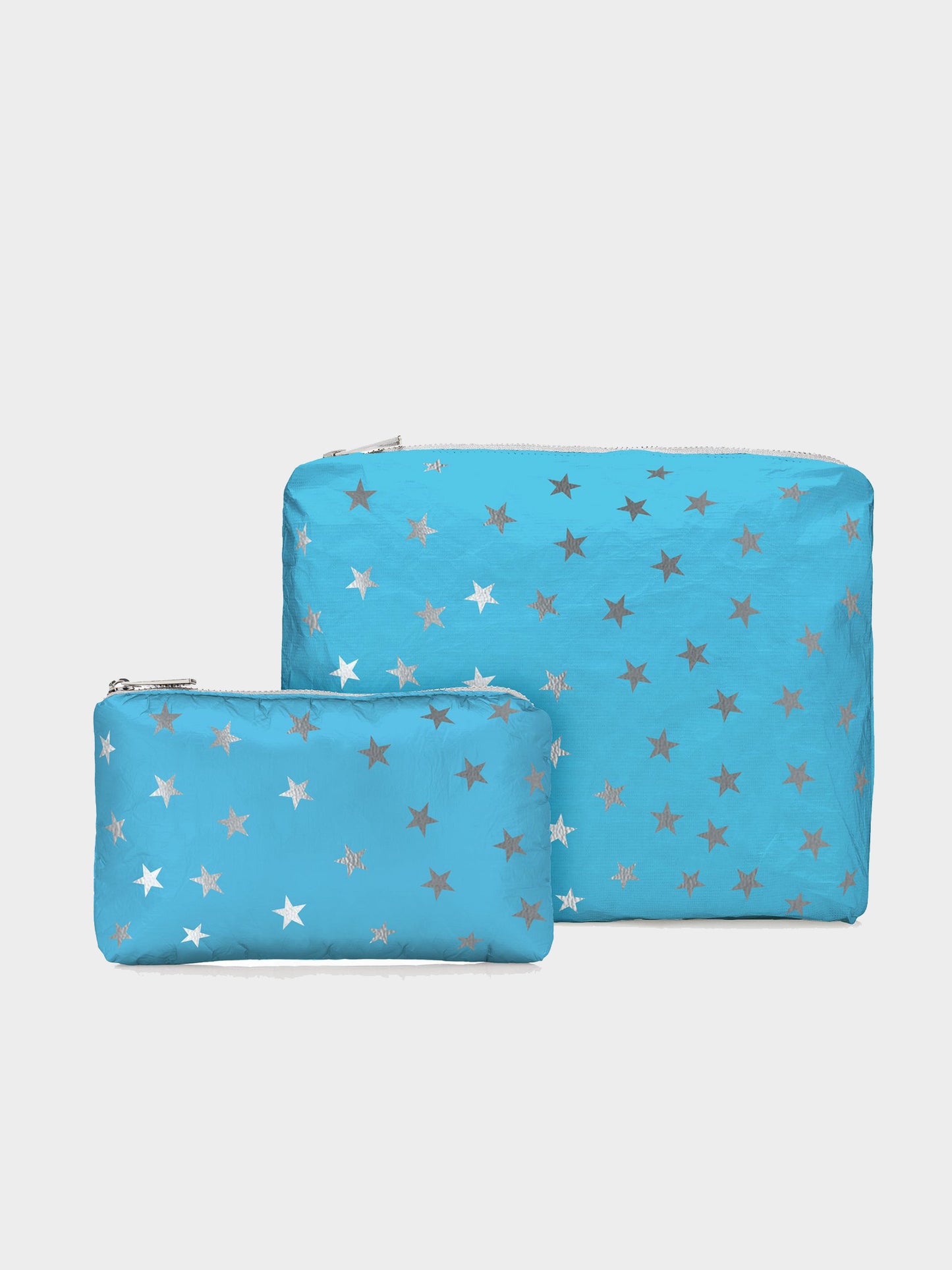 Hi Love Travel Set of Two Packs- Sky Blue with Myriad Silver Stars - Saint Bernard
