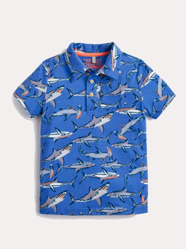 Little Joules Boys' Herbie Printed Polo - Saint Bernard