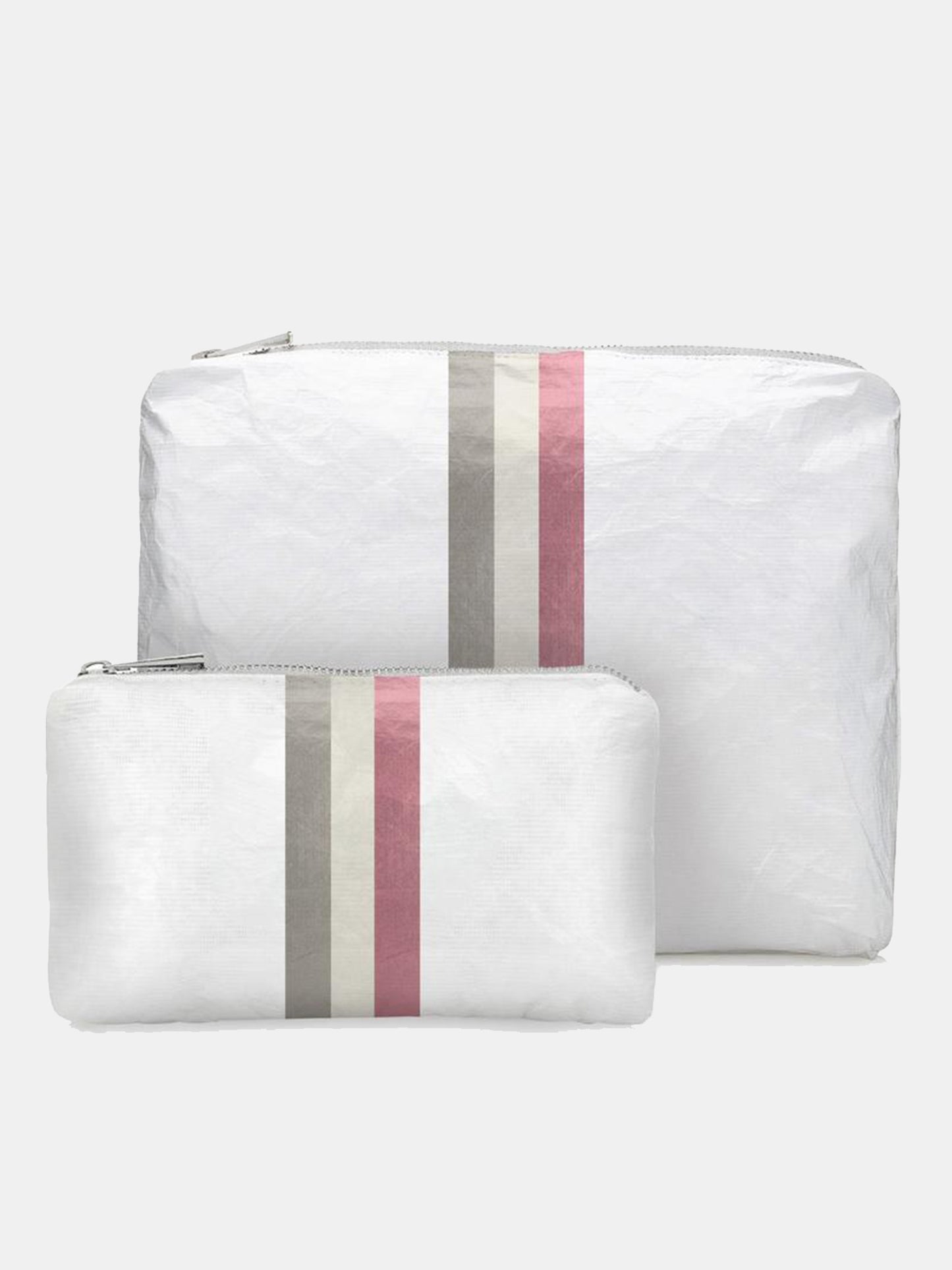 HiLoveTravel Two Piece Set Shimmer White with Triple Stripe Packs - Saint Bernard