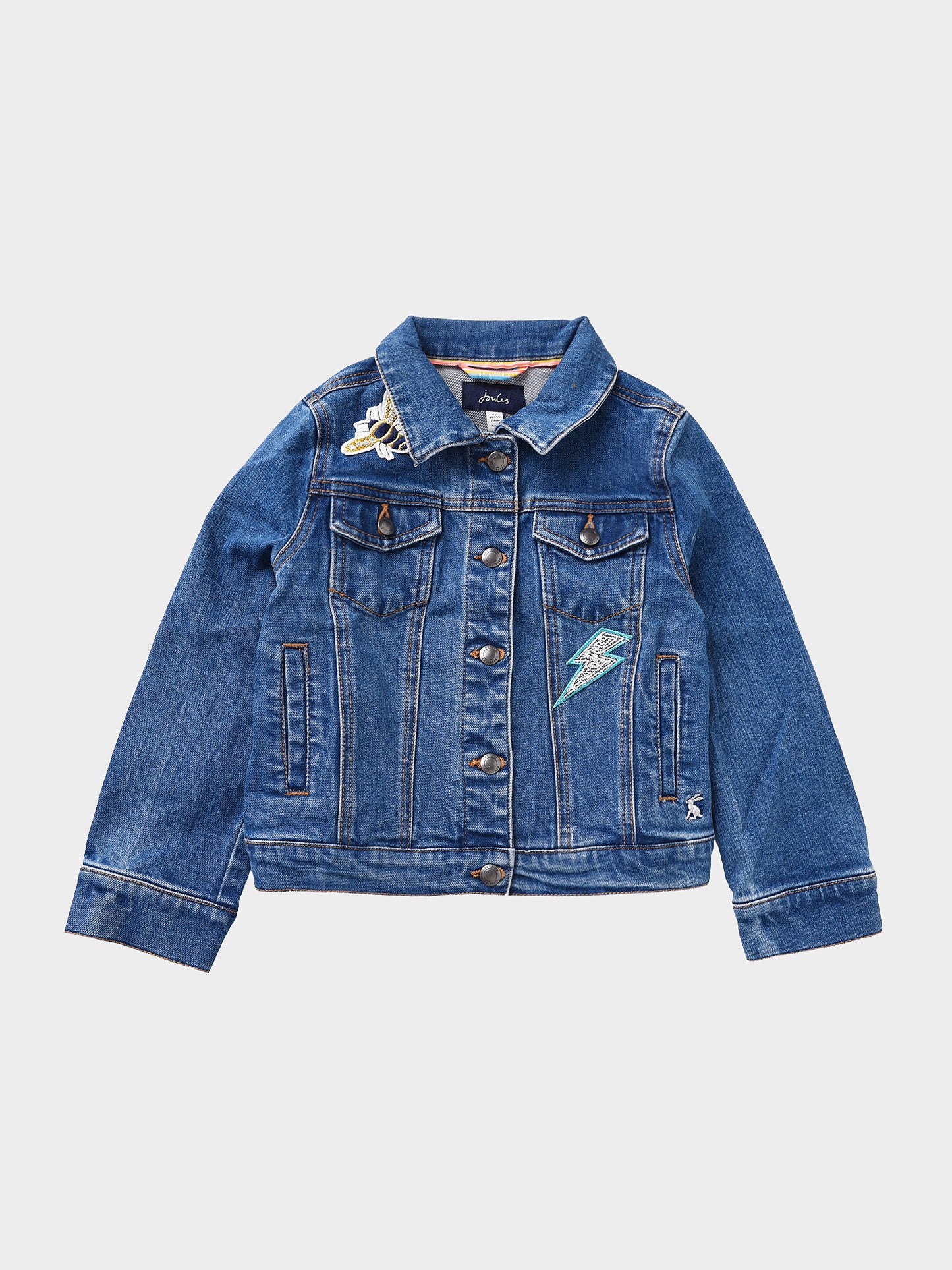 Little Joules Little Girls' Fern Denim Jacket - Saint Bernard