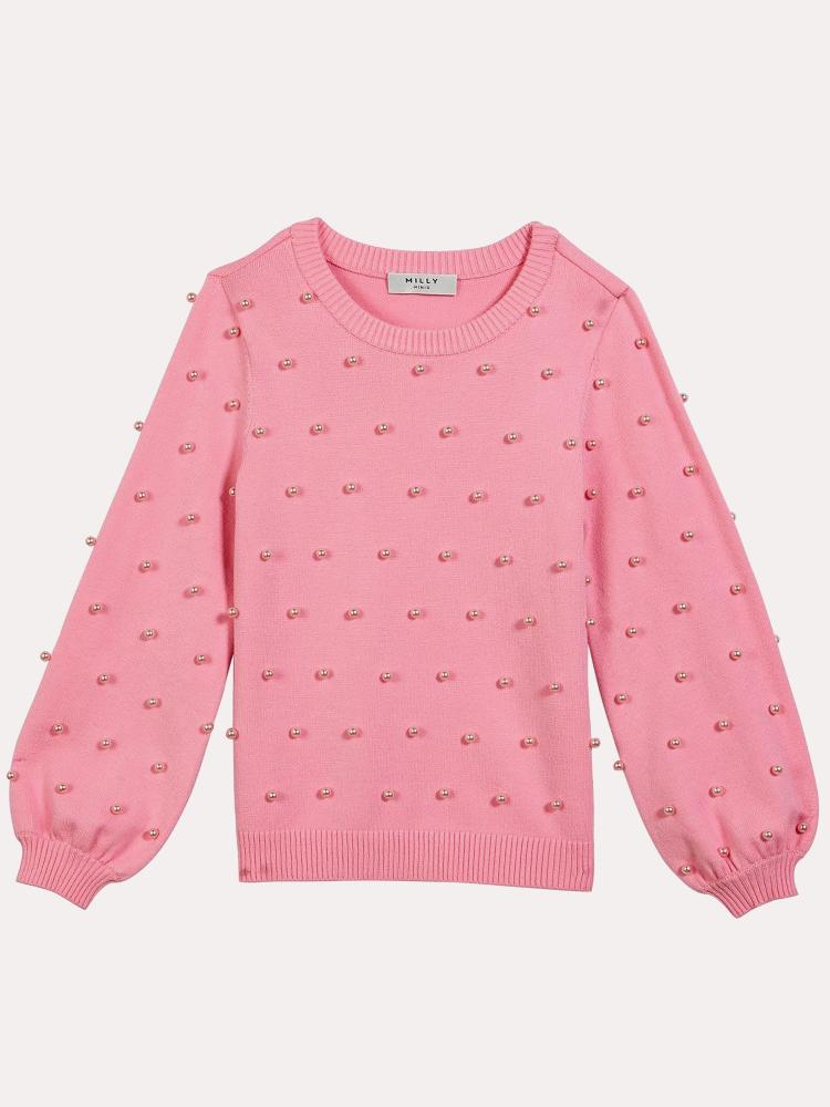 Milly Minis Pink Pearl Sweater - Saint Bernard