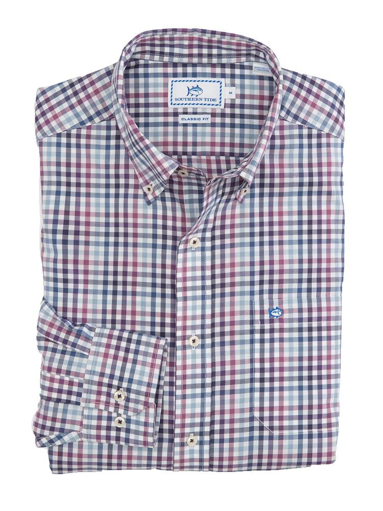 Southern Tide Paris Mountain Plaid Sport Shirt - Saint Bernard