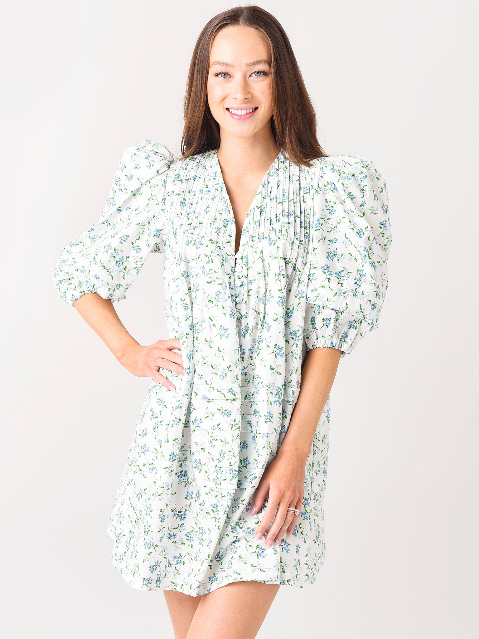 hunter bell blue dress FAFI MINI DRESS