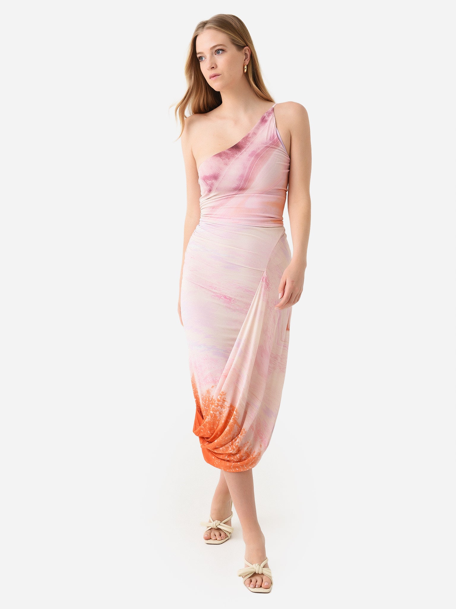 simkhai pink dress Simkhai Women's Havana Midi Dress – Saint Bernard