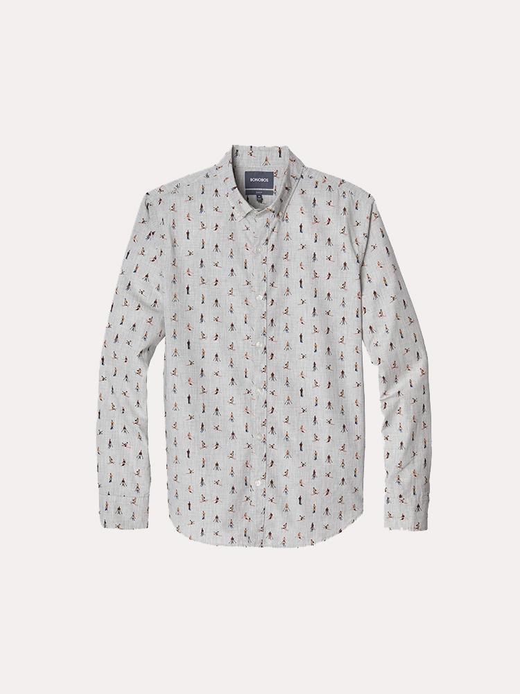 Bonobos Washed Button Down Slim Fit Shirt - Saint Bernard