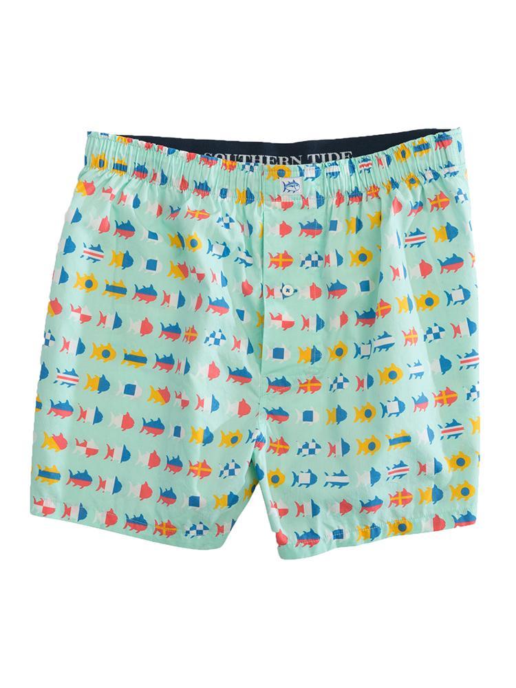 Southern Tide Nautical Flag Boxers - Saint Bernard