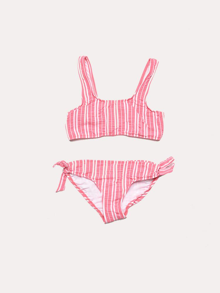 Seafolly Girl's Tropical Vibes 80's Stripe Tankini - Saint Bernard