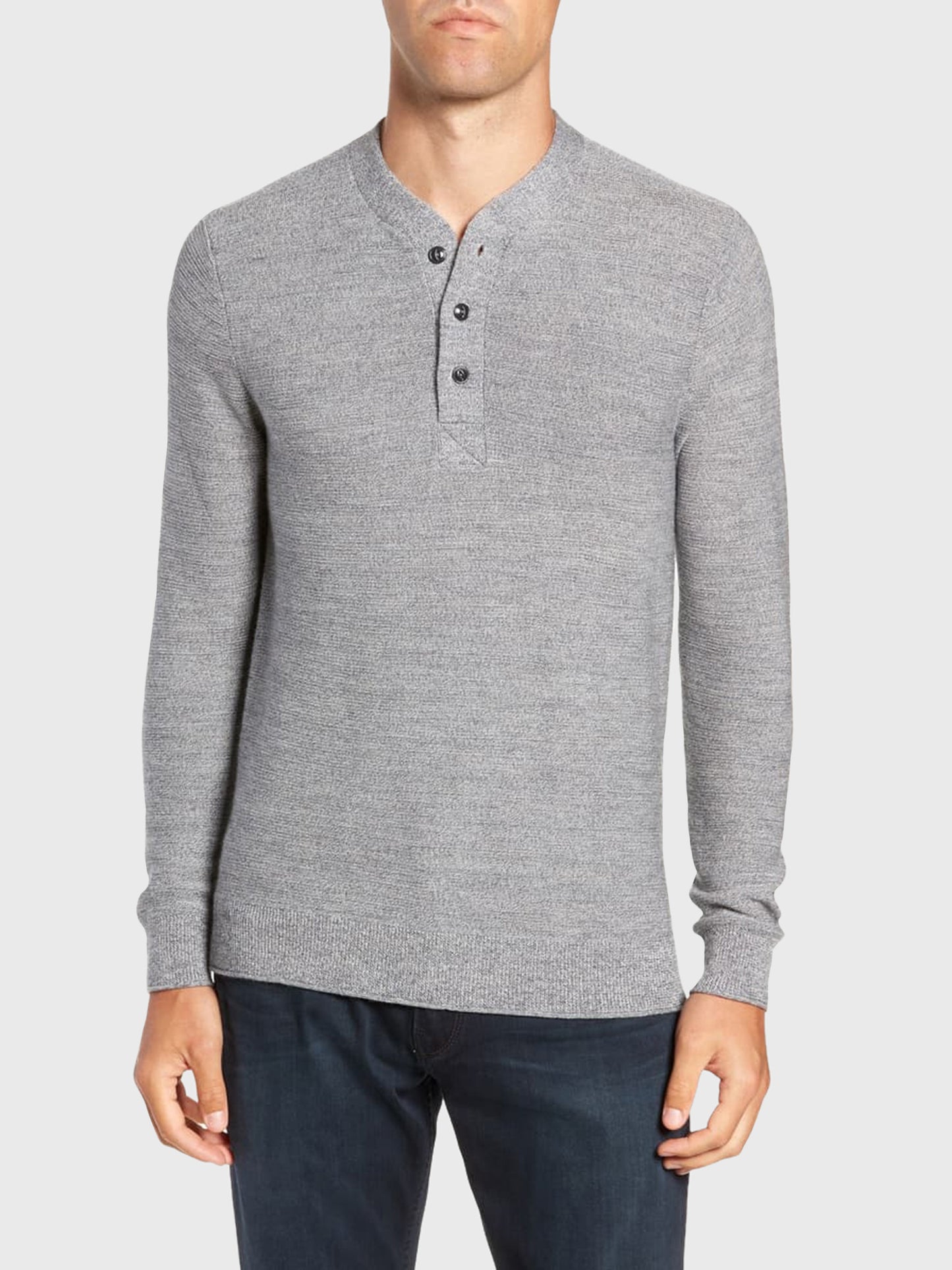 Bonobos Men's Merino Henley Easy Care Sweater - Saint Bernard