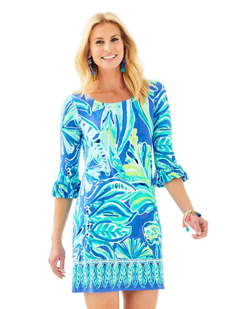 Lilly Pulitzer UPF 50+ Sophie Ruffle Dress Saint Bernard Lilly Pulitzer UPF 50+ Sophie Ruffle Dress Saint Bernard