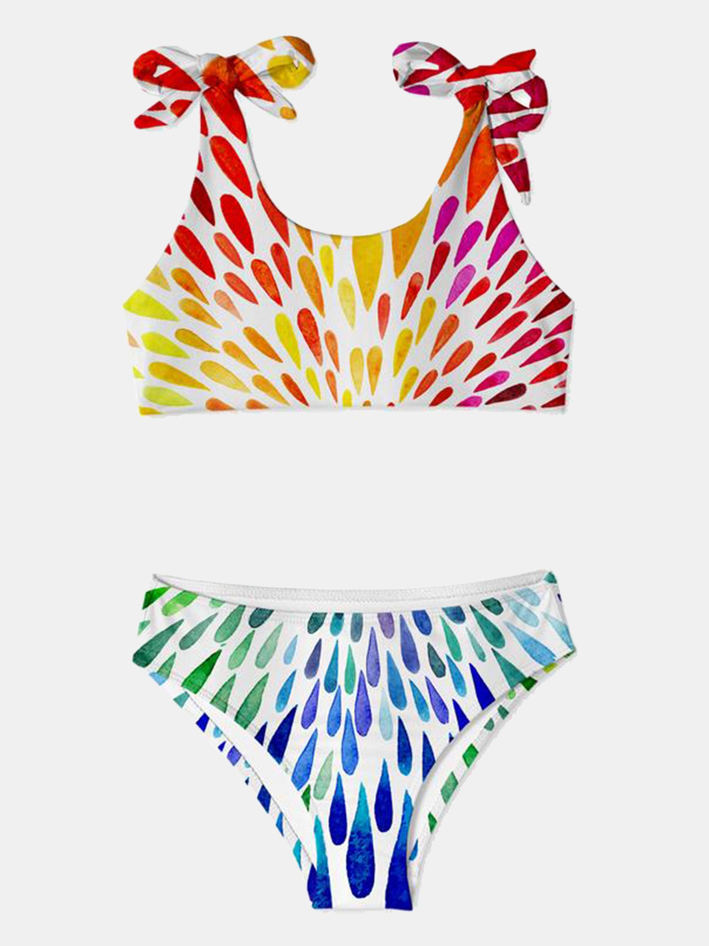 Stella Cove Girls' Happy Splash Bikini Set - Saint Bernard