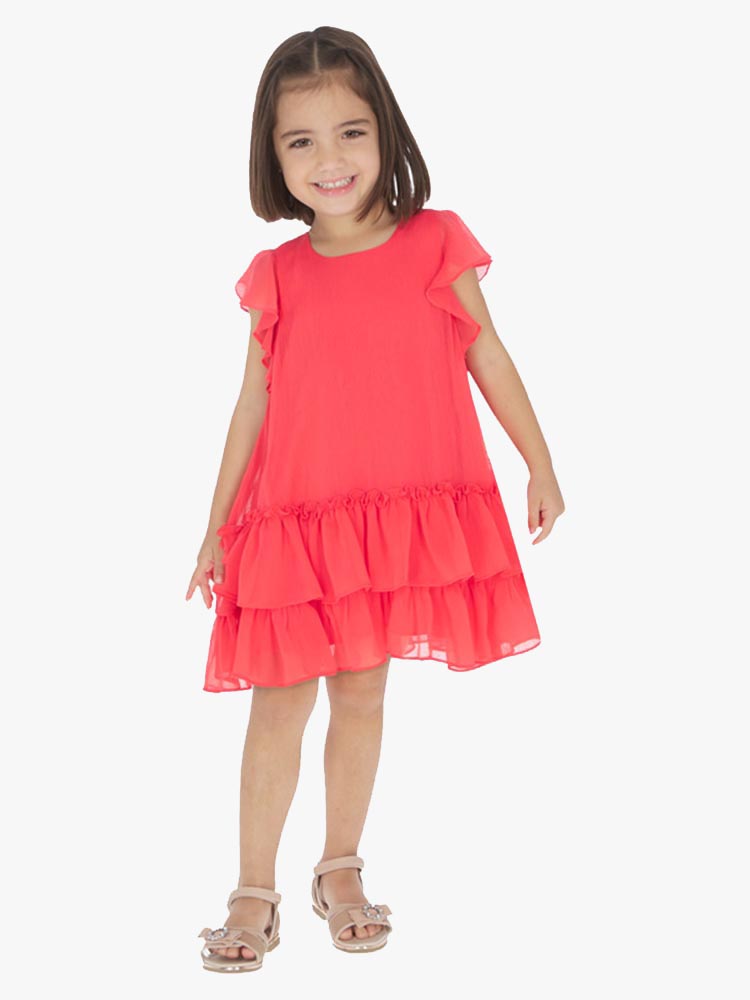 strapless open back dress Mayoral Little Girls' Ruffled Dress – Saint Bernard