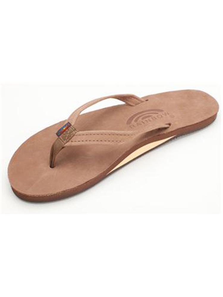 Rainbow Ladies' Premier Leather Narrow Strap Single Layer Sandals - Saint Bernard