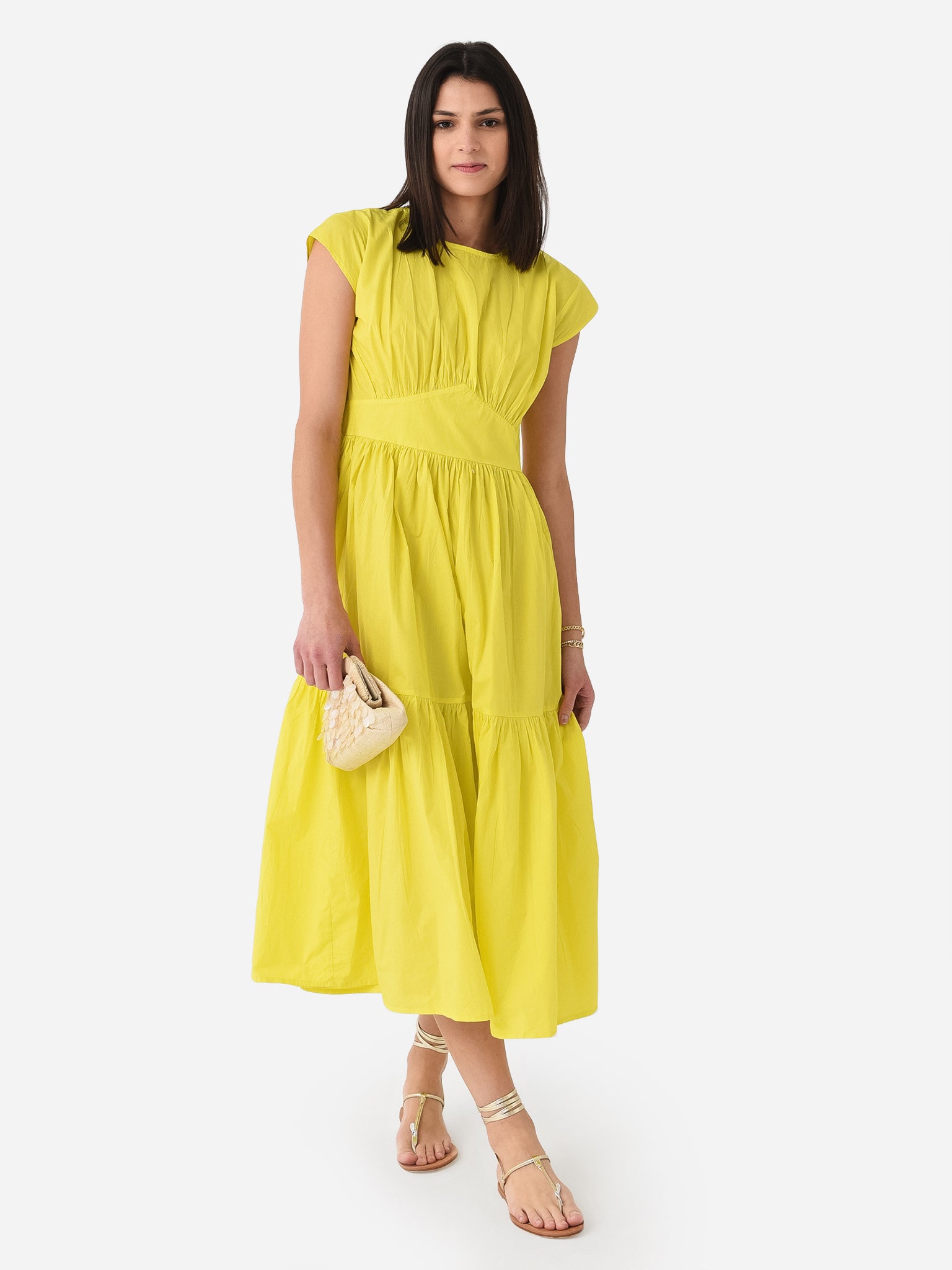 linen a line midi dress Linen A-Line Midi Dress