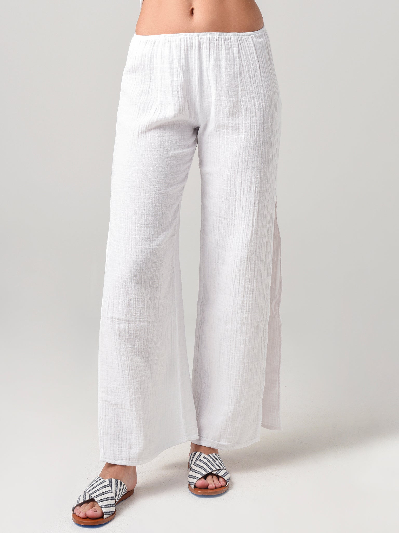 Stark X Women's Side Slit Cotton Gauze Pant Saint Bernard