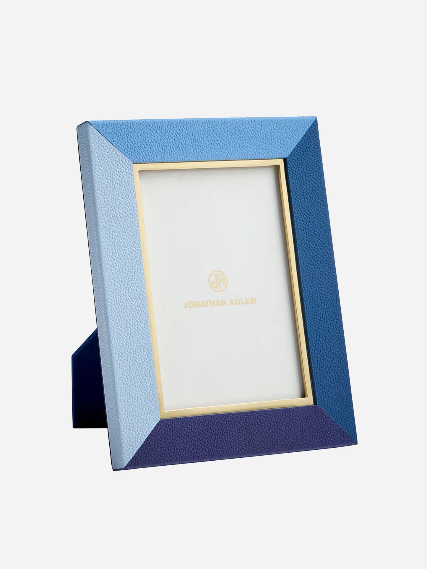 Jonathan Adler Perimeter Leather 4x6 Photo Frame - Saint Bernard