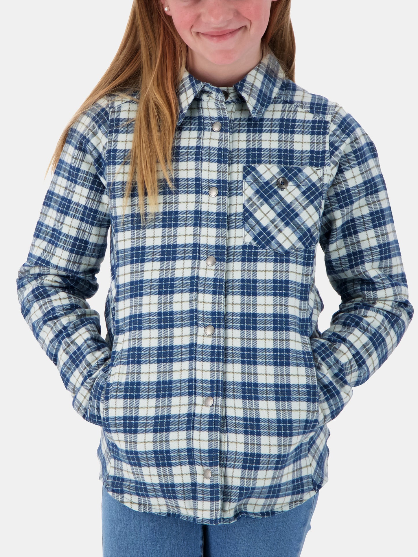 Obermeyer Girls' Avery Flannel Jacket - Saint Bernard