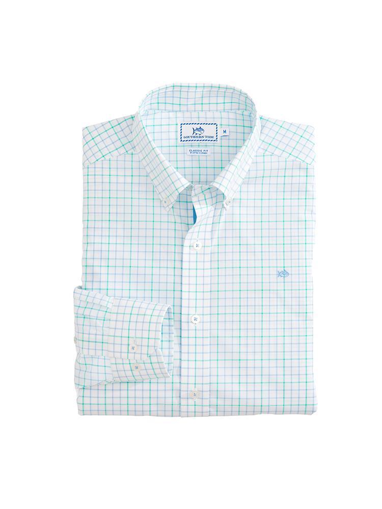 Southern Tide Salty Cay Tattersall Long Sleeve Shirt - Saint Bernard