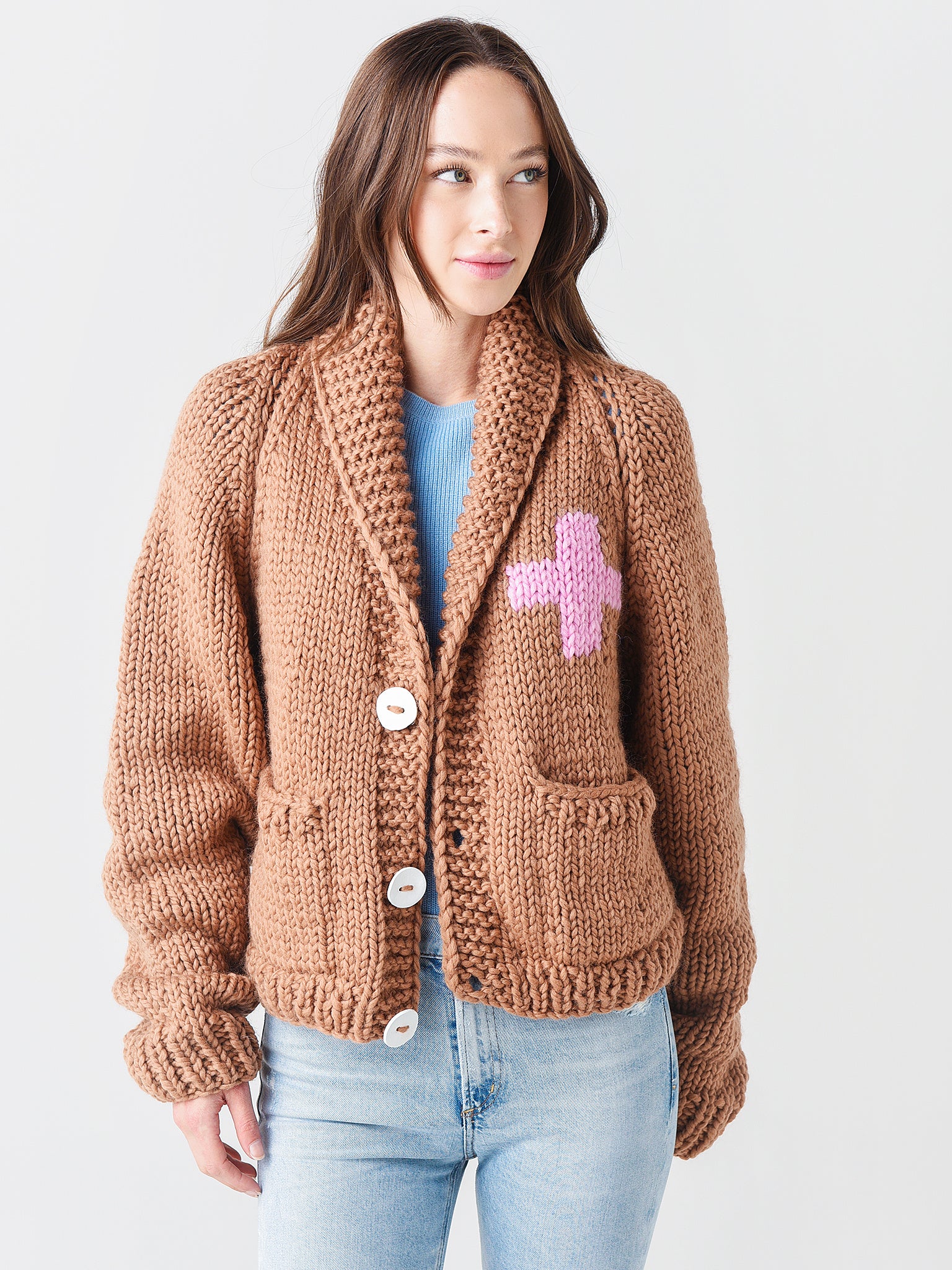 SOVEREIGN ニットポロ　バーガンディー Mia Cashmere Cropped Cardigan | Garnet Hill