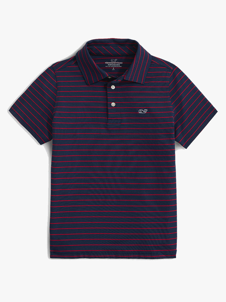 Boys' Worth Stripe Sankaty Performance Polo - Saint Bernard