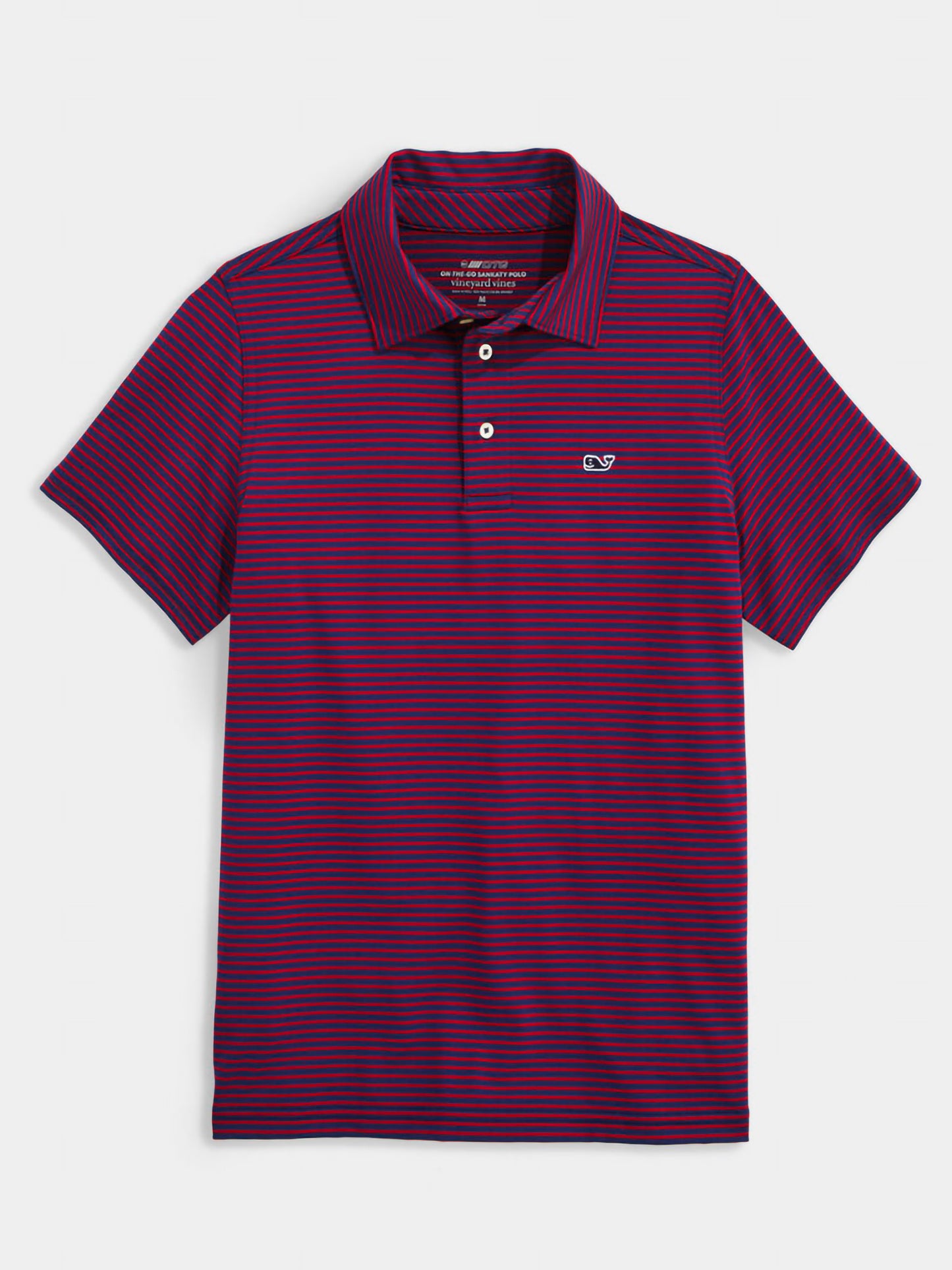 Vineyard Vines Boys' Bradley Stripe Sankaty Polo - Saint Bernard