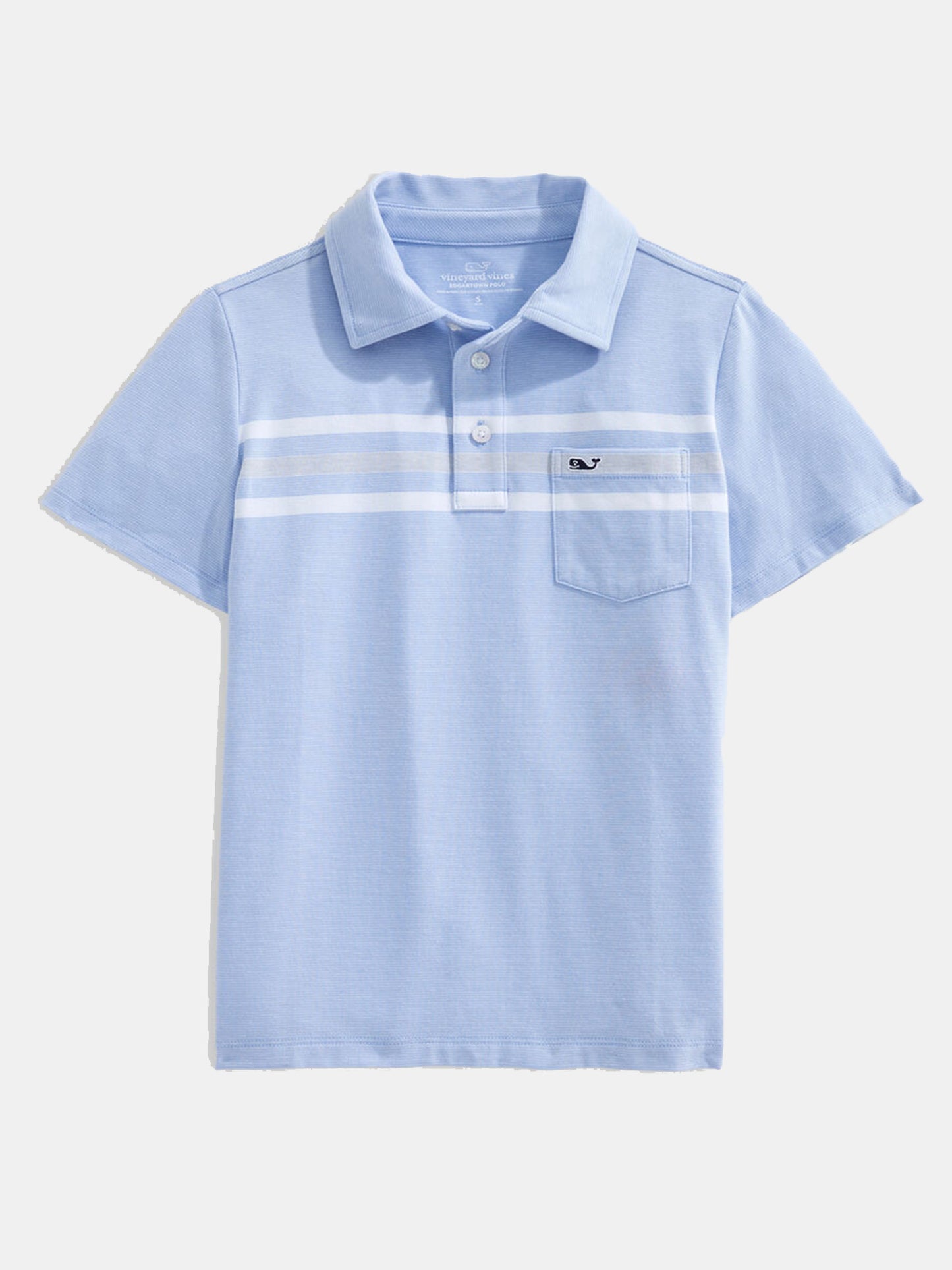 Vineyard Vines Boys' Chest Stripe Edgartown Polo - Saint Bernard