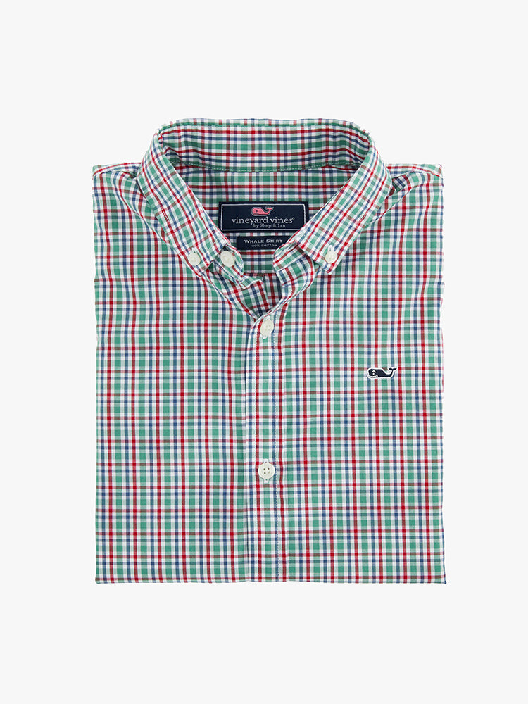 Vineyard Vines Boys' Poplin Whale Shirt - Saint Bernard