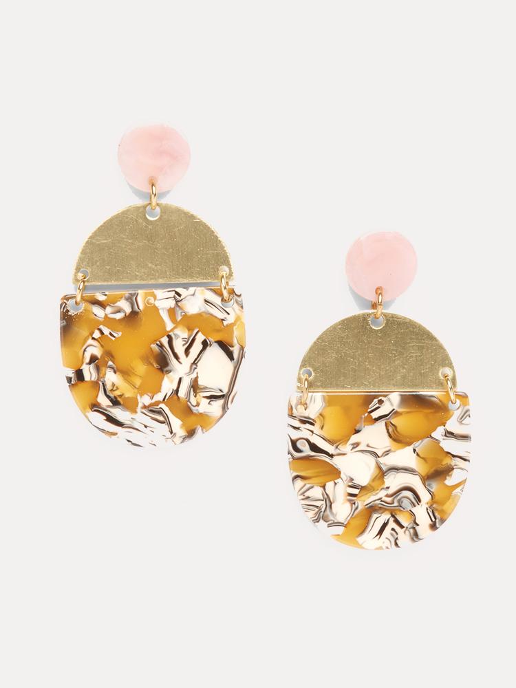 Neely Phelan Yellow Marble Oval Drops - Saint Bernard
