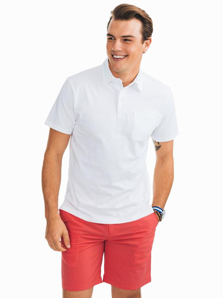 Southern Tide Men's Island Road Jersey Polo - Saint Bernard