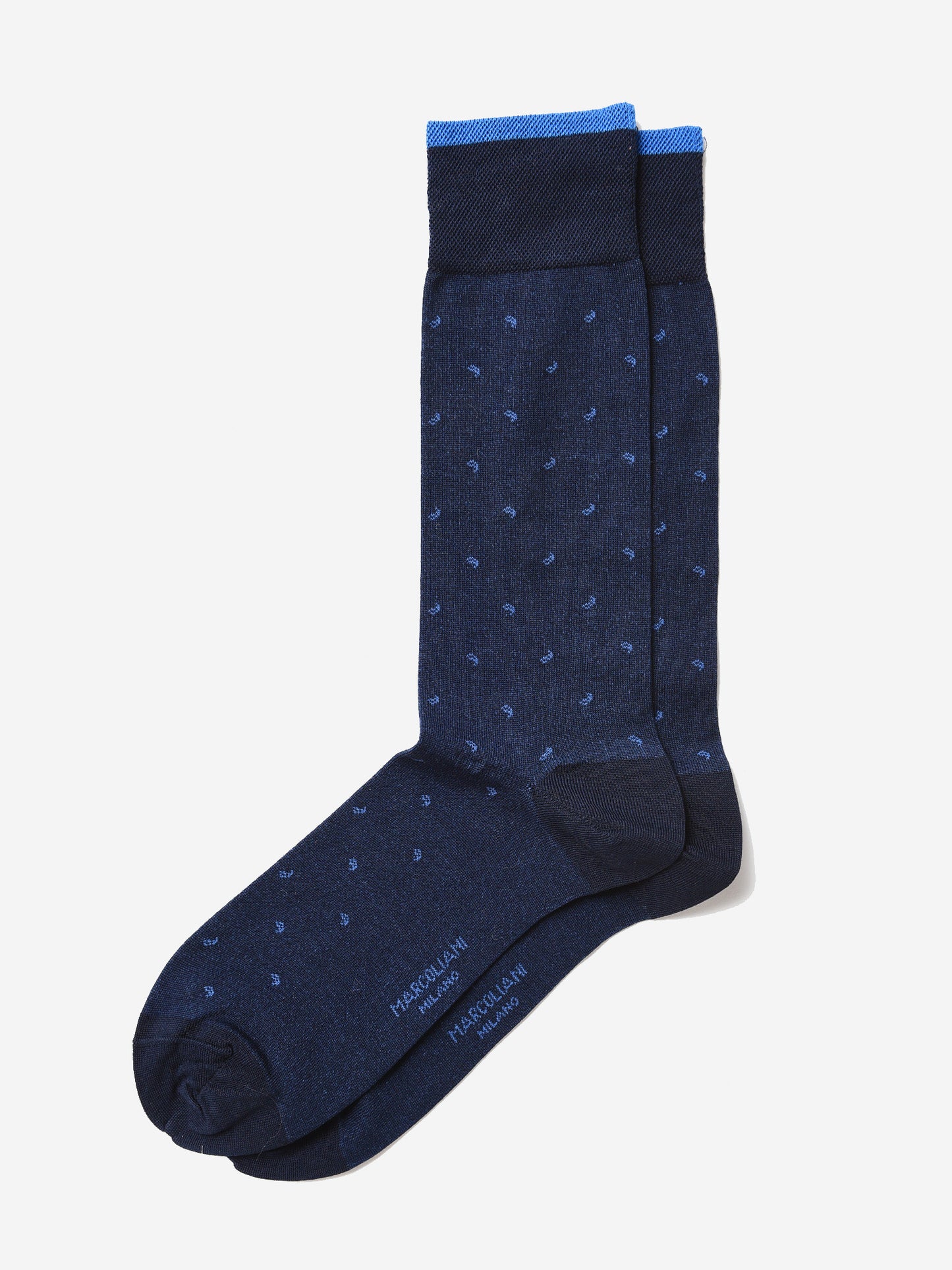 Marcoliani Men's Micro-Paisley Dress Sock - Saint Bernard