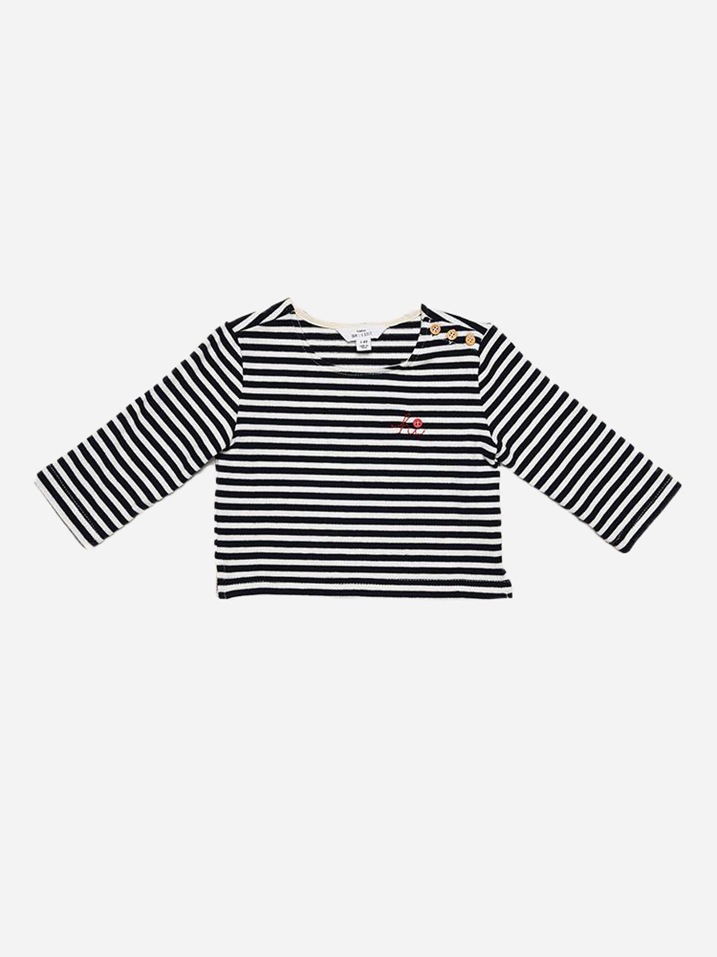 Mo:Vint Girls' 3/4 Sleeve Sailor Top - Saint Bernard