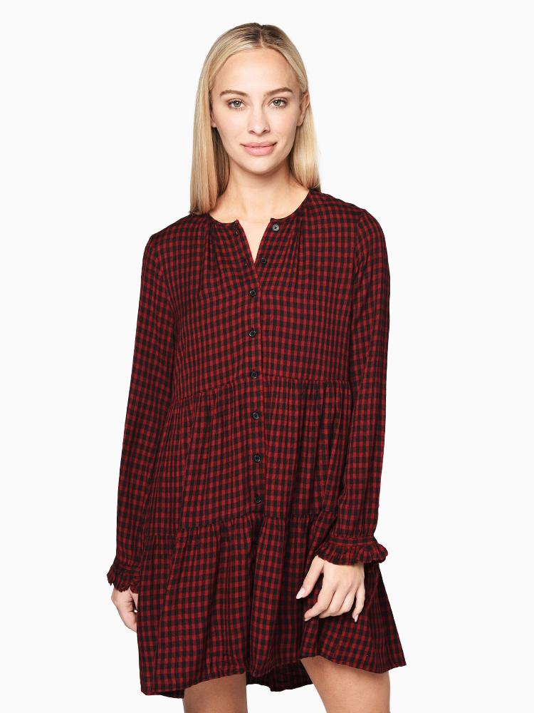 rails plaid shirt dress RAILS JORDYN PLAID SLEEVELESS HIGH-LOW SHIRT TUNIC DRESS MEDIUM