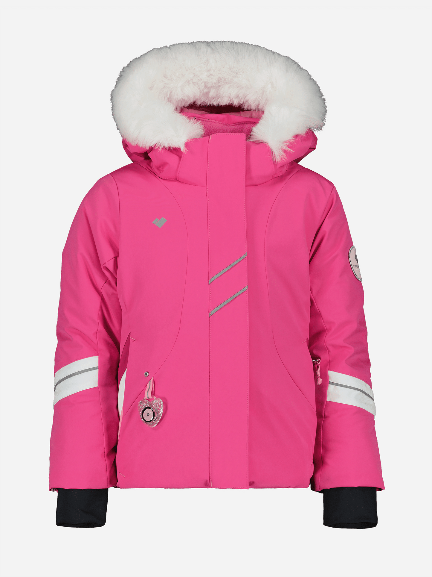 Obermeyer Girls' Cara Mia Faux Fur Jacket - Saint Bernard