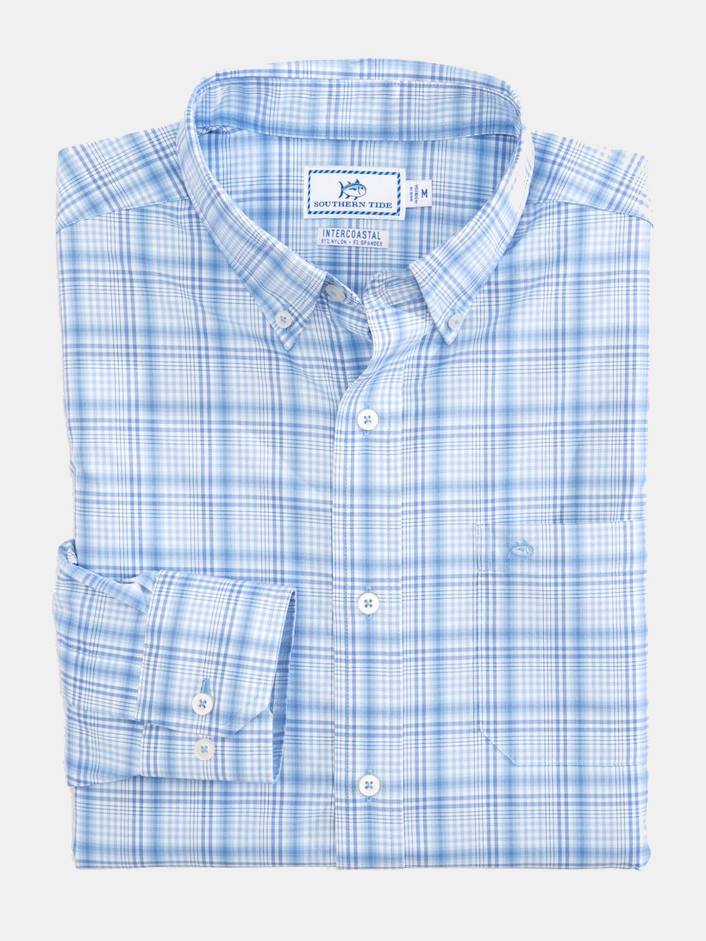 Southern Tide Men's Abound Plaid Intercoastal Sport Shirt - Saint Bernard