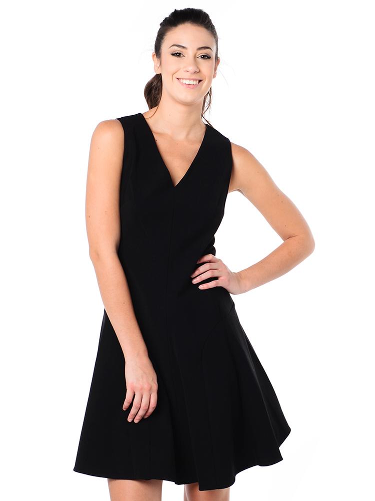Rebeca Taylor Sleeveless V Neck Fit and Flare Dress Rebeca Taylor Sleeveless V Neck Fit and Flare Dress