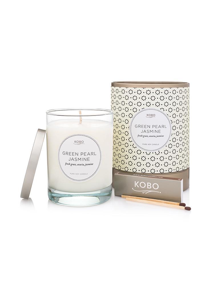 Kobo Green Pearl Jasmine Candle - Saint Bernard