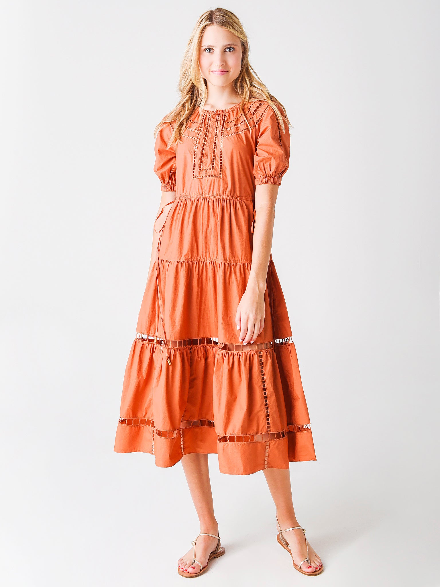 strapless open back dress Fiore Open Back Lace Trim Mini Dress •AmericanThreads Women's Boutique Chambray / S