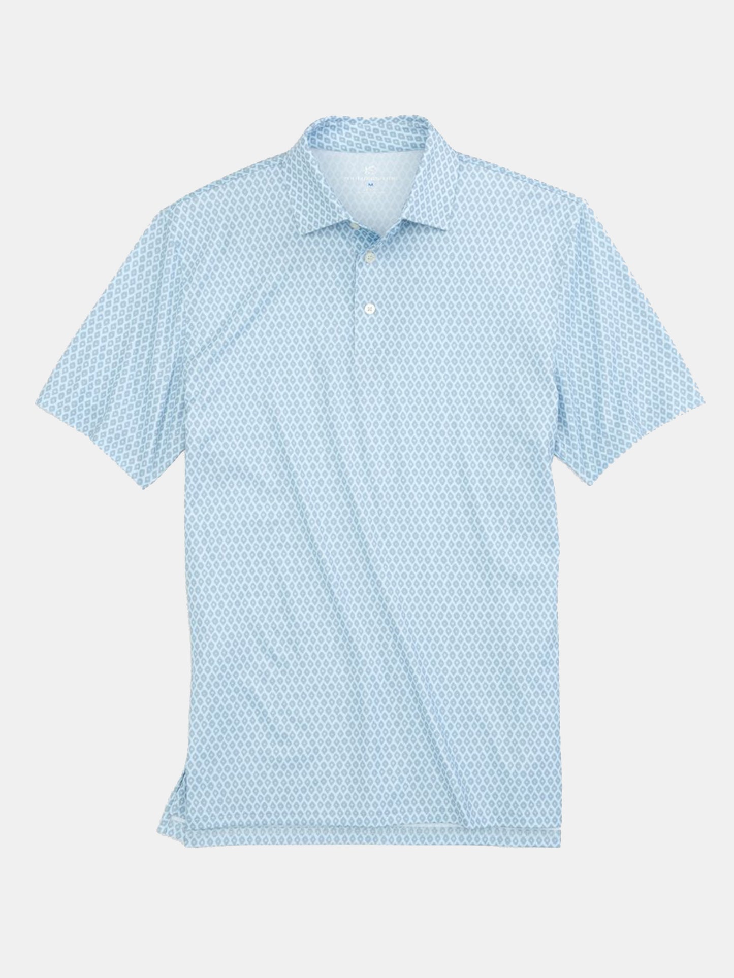 Southern Tide Men's Driver Diamond Print Performance Polo - Saint Bernard