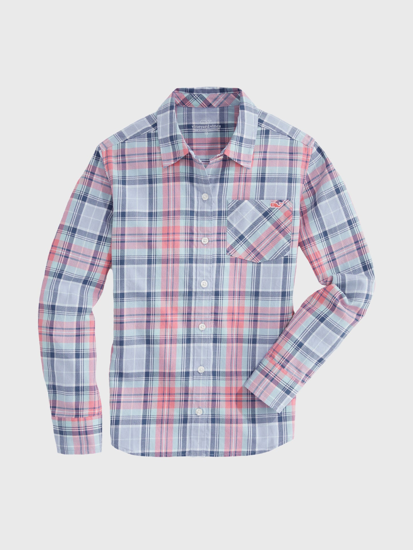 Vineyard Vines Girls' Flannel Button-Down Shirt - Saint Bernard