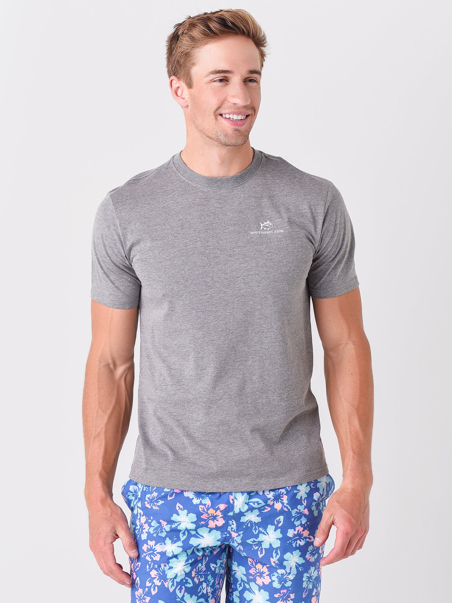 Southern Tide Men's Full Sail Ahead Heathered T-Shirt? - Saint Bernard