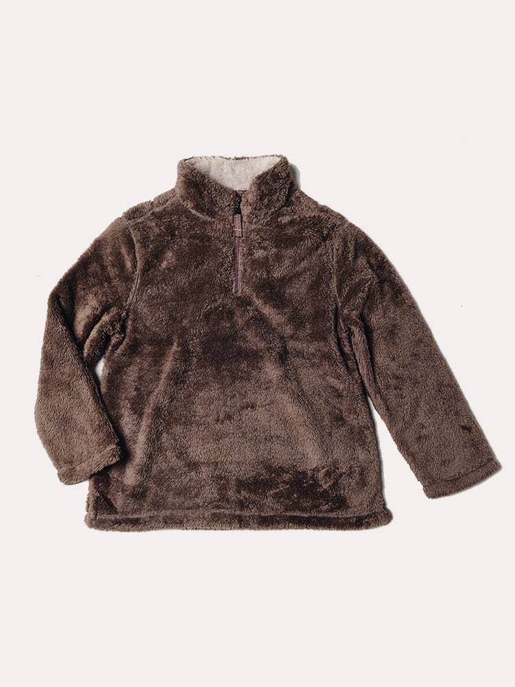 True Grit Boys' Double Plush 1/4 Zip Pullover - Saint Bernard