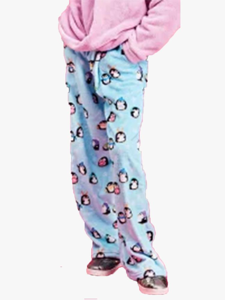 ISCREAM Girls’ Penguins Plush Pant - Saint Bernard