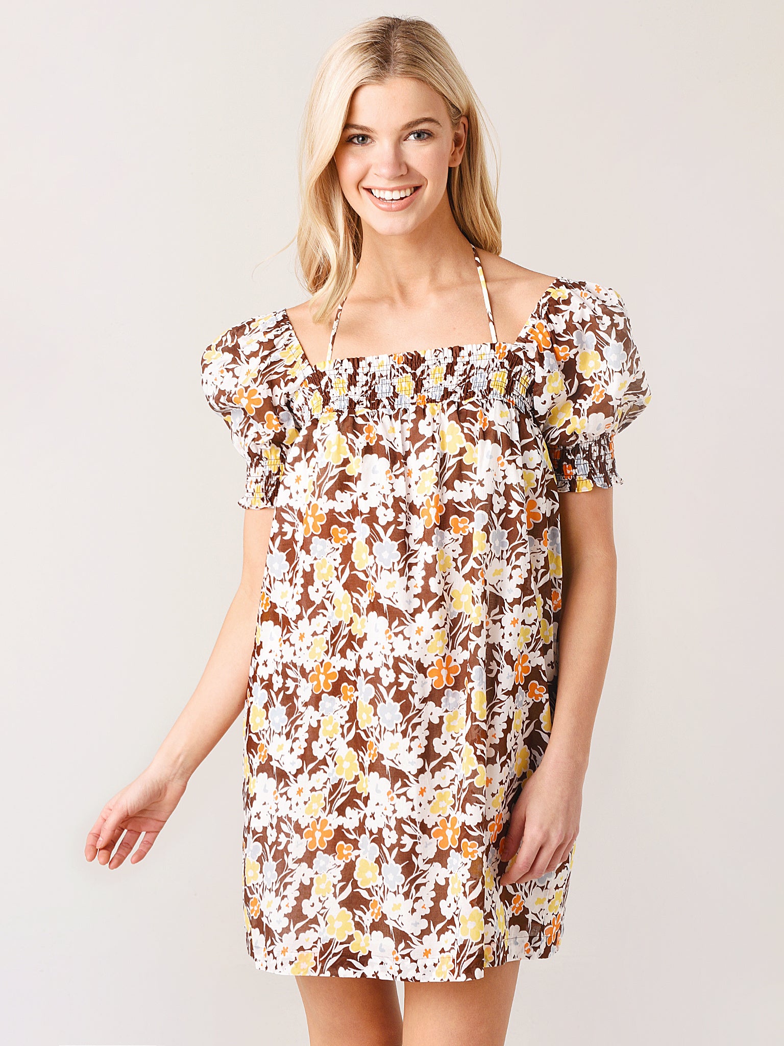 tory burch short dress Tory Burch Women's Smocked Mini Dress