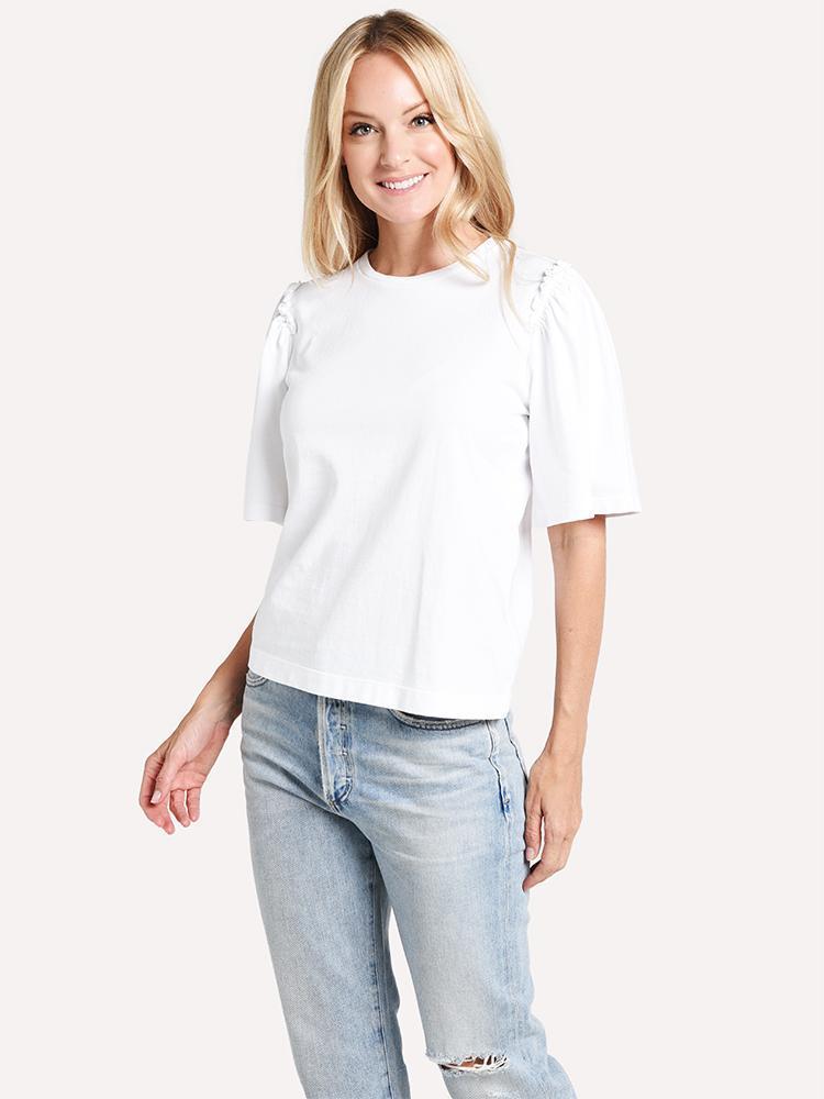 Citizens Of Humanity Women's Vera Gathered Shoulder Top - Saint Bernard